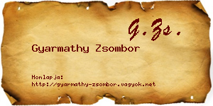 Gyarmathy Zsombor névjegykártya